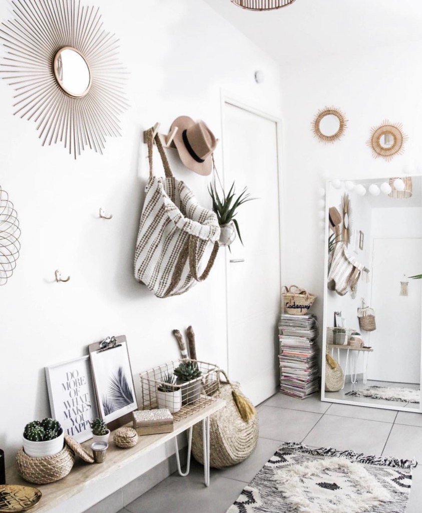 Recibidor inspirado en decoración nórdica